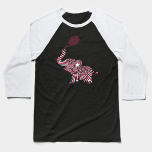 US Open Tennis Elephant Baseball T-Shirt